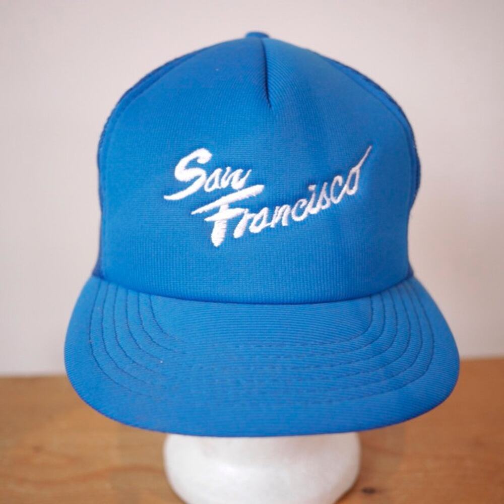 Vintage SAN FRANCISCO Normcore Embroidered Mesh Trucker Cap Hat One Size Adjust